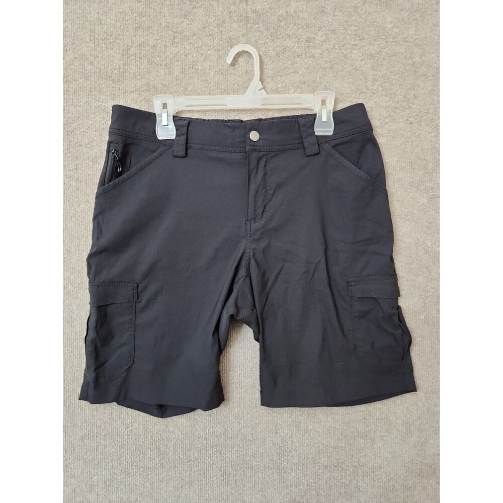 Duluth Trading Dry On The Fly Shorts Womens 12 Black Cargo Nylon Hiking Outdoor